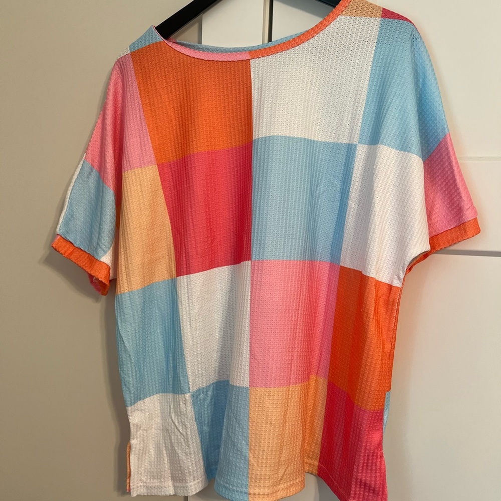 New Botique oversized check shirt size medium